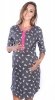 MijaCulture - 2 in1 Maternity & Nursing / Breastfeeding 100% Cotton Nightdress 4016/M31 Graphit